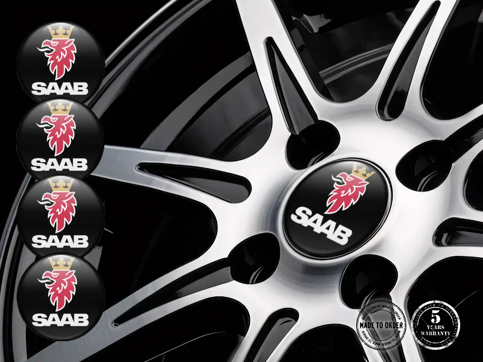 Saab Epoxy Dome Aufkleber Luxus Autoembleme